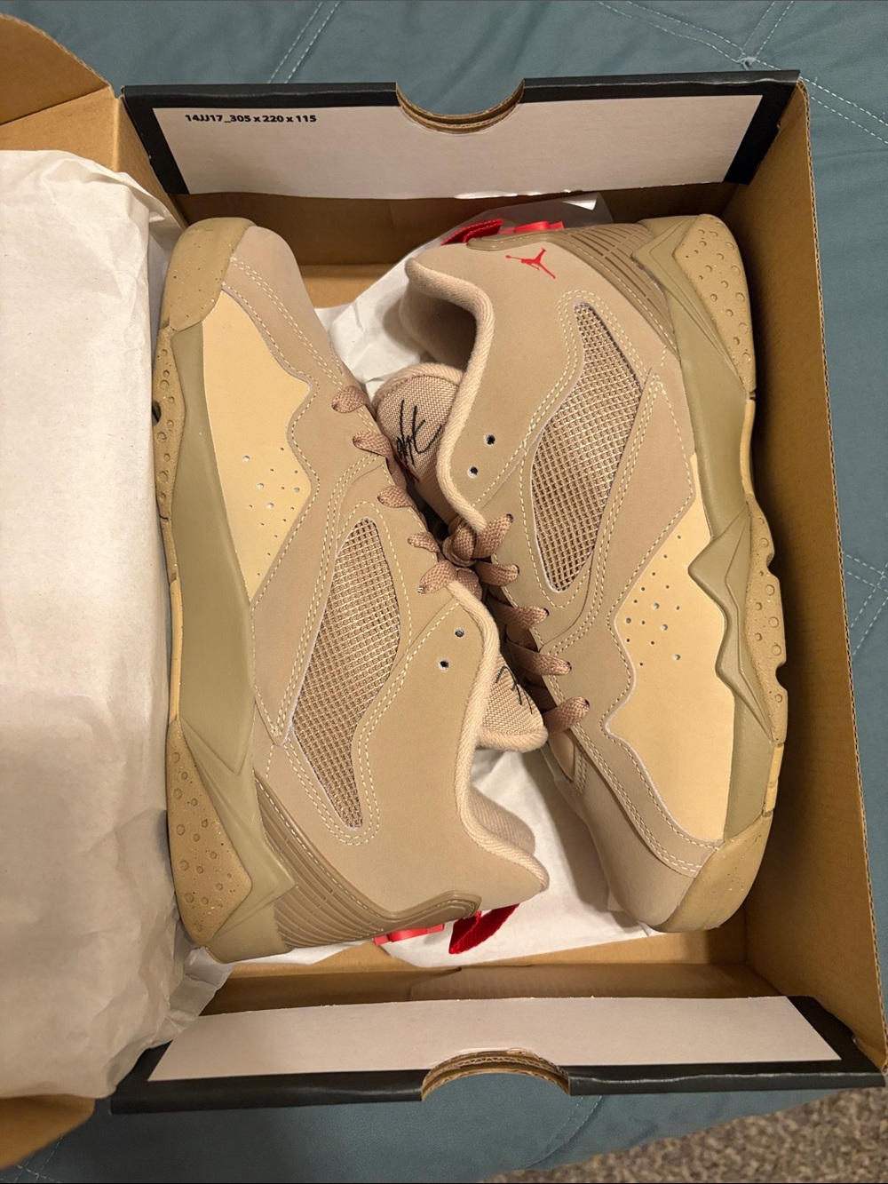 Jordan MVP 92 (GS) Desert Camo/Fire Red-Mushroom